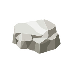 Rock boulder. Natural shape stone. vector illustration