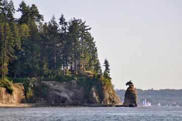 Siwash Rock at sunset