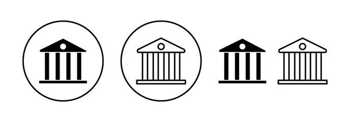 Bank icon vector for web and mobile app. Bank sign and symbol, museum, university