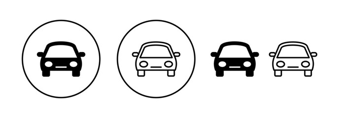 Car icon vector for web and mobile app. car sign and symbol. small sedan