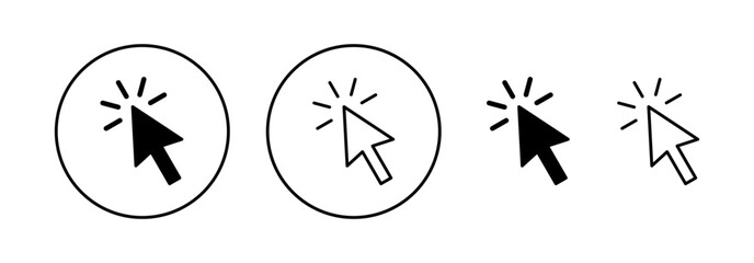 Click icon vector for web and mobile app. pointer arrow sign and symbol. cursor icon