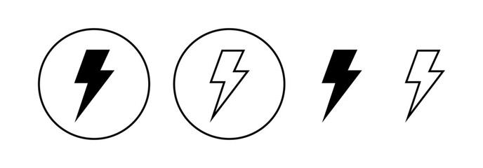 Lightning icon vector for web and mobile app. electric sign and symbol. power icon. energy sign
