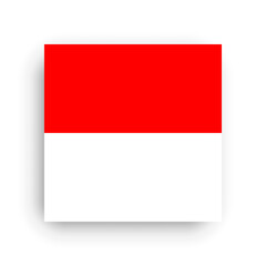Square vector flag of Indonesia
