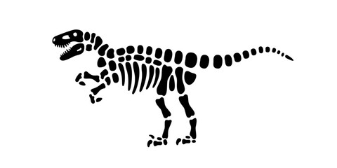 Fototapeta na wymiar Velociraptor skeleton. Velociraptor body parts. Dangerous ancient predator. Jurassic raptor. Paleontology and archeology. Prehistoric creature bones