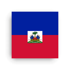Square vector flag of Haiti