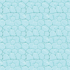 Cartoon game texture, ice surface seamless pattern. Game asset walls and environment background