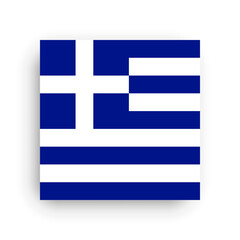 Square vector flag of Greece