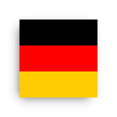 Square vector flag of Germany