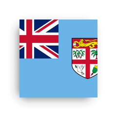 Fototapeta premium Square vector flag of Fiji