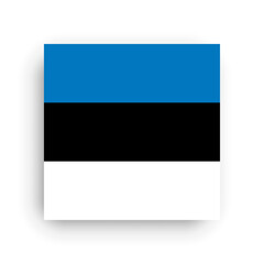 Square vector flag of Estonia
