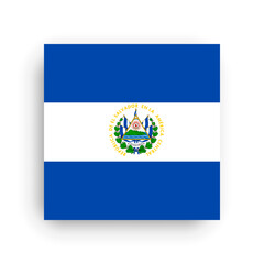 Square vector flag of El Salvador