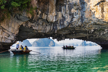 BAI TU LONG, VIETNAM - JAN 1, 2023: Bai Tu Long Bay in Vietnam