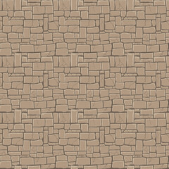 Fototapeta premium Cartoon game texture, rocks, dirt and ground surface seamless pattern. Game asset wall and environment background