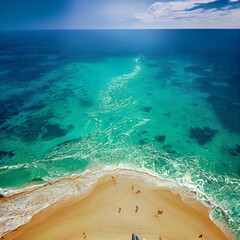 beach, sea, water, ocean, sand, coast, island, nature, landscape, sky, travel, summer, aerial, tropical, shore, view, vacation, coastline, australia, wave, blue, waves, holiday, surf, dead sea