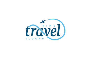 Travel time. Hand drawn lettering. Flat vector illustration.