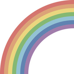 シンプルな少し透き通った7色の虹