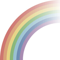 シンプルな少し透き通った7色の虹