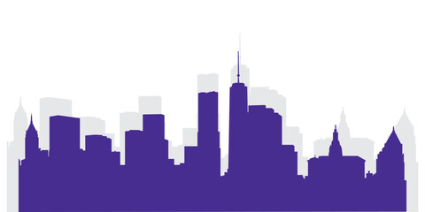 Fototapeta premium American City Scrapers Building Vector