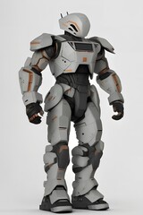 Fototapeta premium AI generated Humanoid cyborg robot