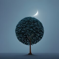 Tree in the Night Generative AI