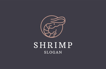 shrimp logo design vector icon template .