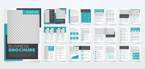 Elegant business catalogue with modern and minimalist style use for company profile and annual report