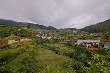 Sri Lanka. Beatiful view on landscape in the mountains of Nuwara Eliya.