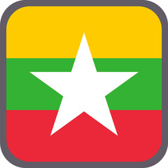 世界の国旗アイコン☆ミャンマー☆