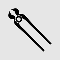 Big pliers flat vector icon. trendy style illustration on white background 