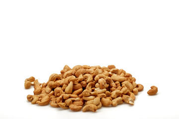 Cashew nuts isolated on white background