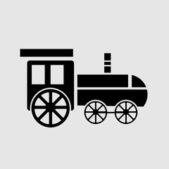 Fototapeta na wymiar Locomotive flat vector icon. trendy style illustration on white background..eps