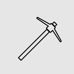 Pickaxe flat vector icon. trendy style illustration on white background 