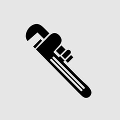 Pipe wrench flat vector icon. trendy style illustration on white background 