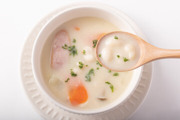 白インゲン豆のクリームシチュー