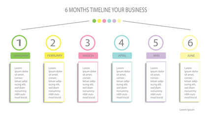 6 step infographic for business plan.