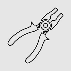 Pliers flat vector icon. trendy style illustration on white background