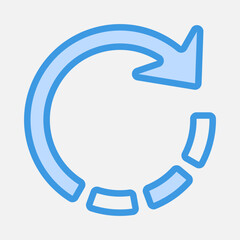 Loading cursor icon vector illustration in blue style, use for website mobile app presentation