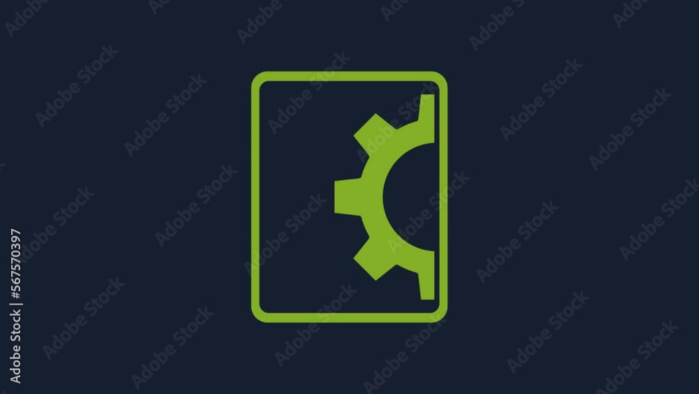 Wall mural yellow software, web development, programming concept icon isolated on blue background. programming 