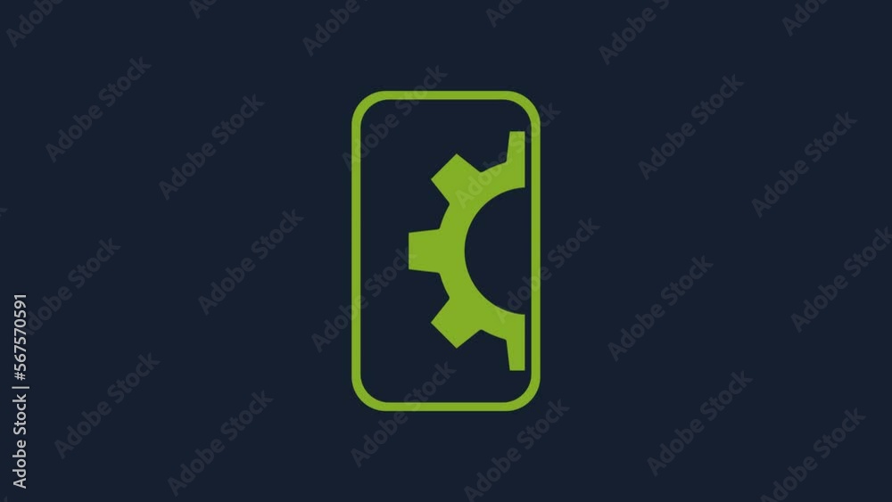 Wall mural yellow software, web development, programming concept icon isolated on blue background. programming 