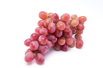 Bunch of red grape isolated on white background