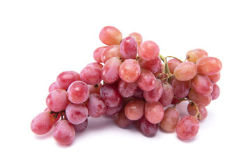 Bunch of red grape isolated on white background