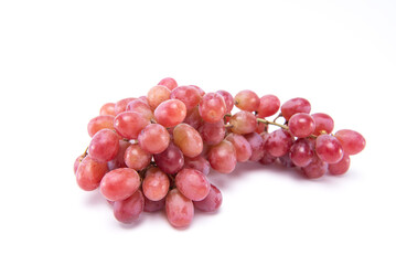Bunch of red grape isolated on white background