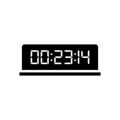 Digital clock icon vector design illustration.