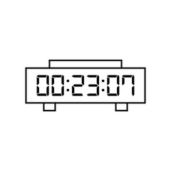 Digital clock icon vector design illustration.