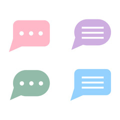 Messages are pastel tones. Text message. Vector illustration.