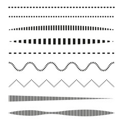 Sketch different lines for paper design. Vector illustration.