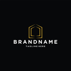 Abstract house home icon logo design vector template