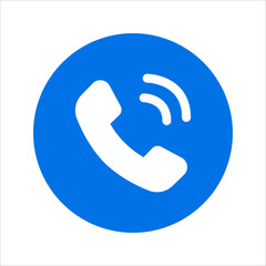 Blue Flat Contact Icon