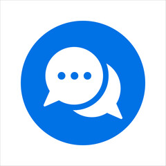 Blue Flat Contact Icon