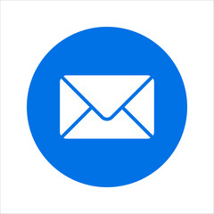 Blue Flat Contact Icon
